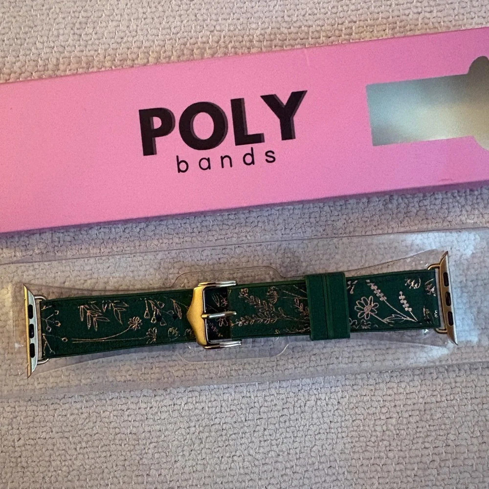 Green Floral Wristband
